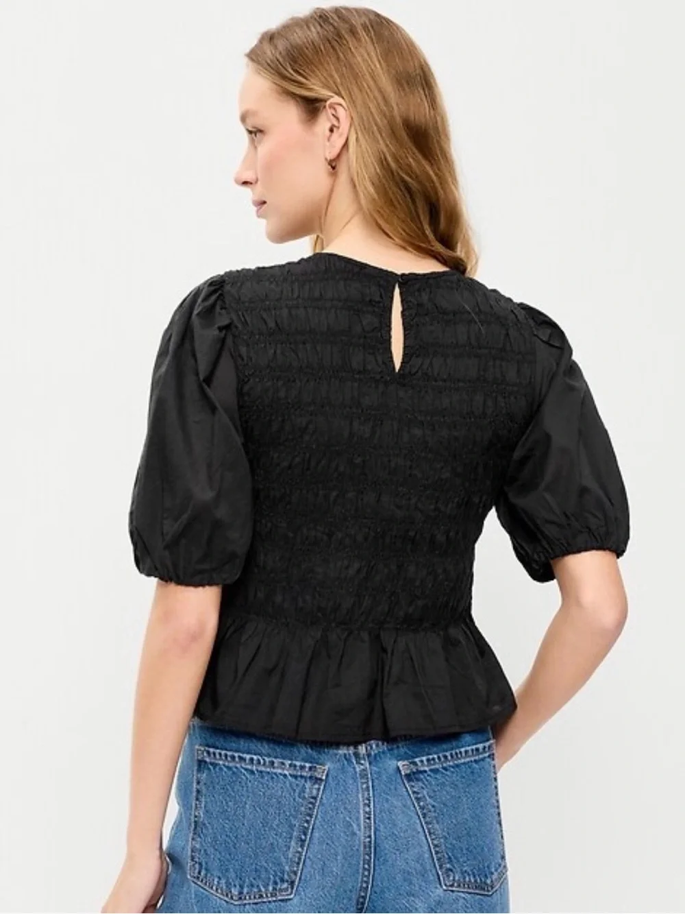Puff Sleeve Peplum Top